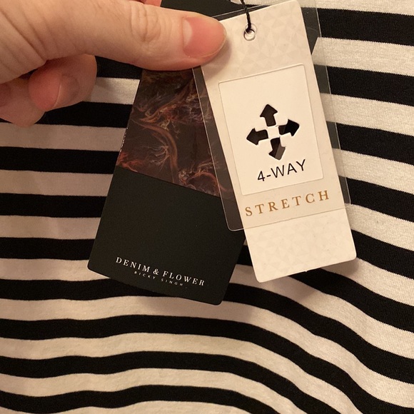 Denim & Flower Black & White stripe long sleeve jersey - Picture 8 of 12